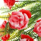 Букет "Розы" листья папоротника 37 см, микс - Фото 3