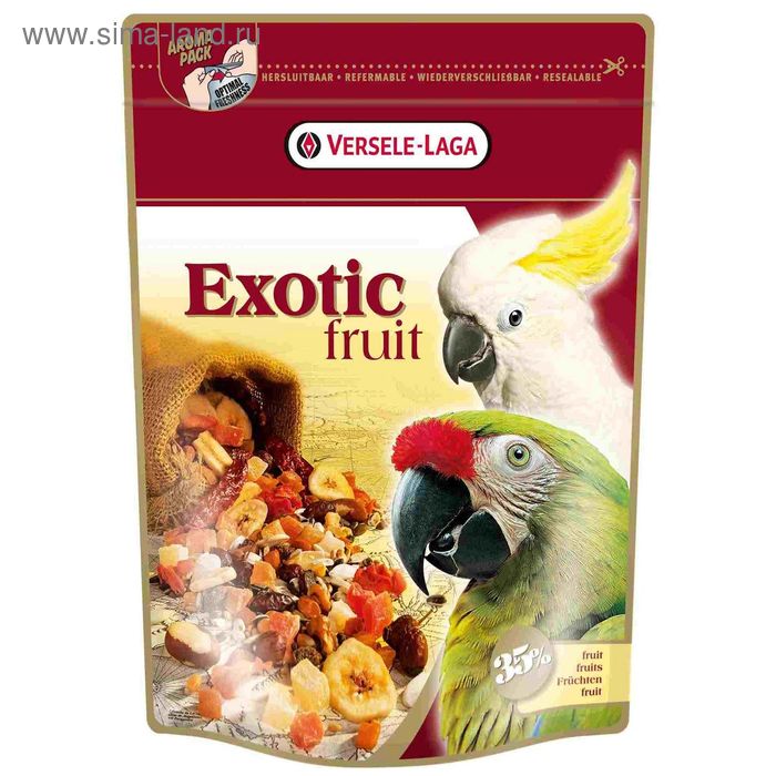 Корм VERSELE-LAGA Exotic Fruit для крупных попугаев с фруктами, 600 г. - Фото 1