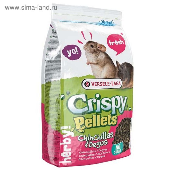 Гранулированный корм VERSELE-LAGA Crispy Pellets Chinchillas&Degus для шиншилл и дегу, 1 кг - Фото 1