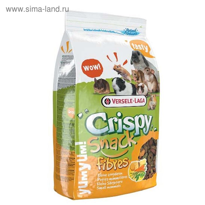 Корм VERSELE-LAGA Crispy Snack Fibres для грызунов, с клетчаткой, доп., 650 г. - Фото 1