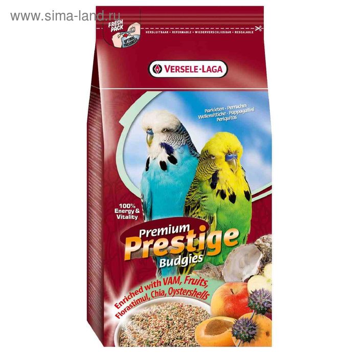 Корм VERSELE-LAGA Prestige PREMIUM Budgies для волнистых попугаев, 1 кг. - Фото 1