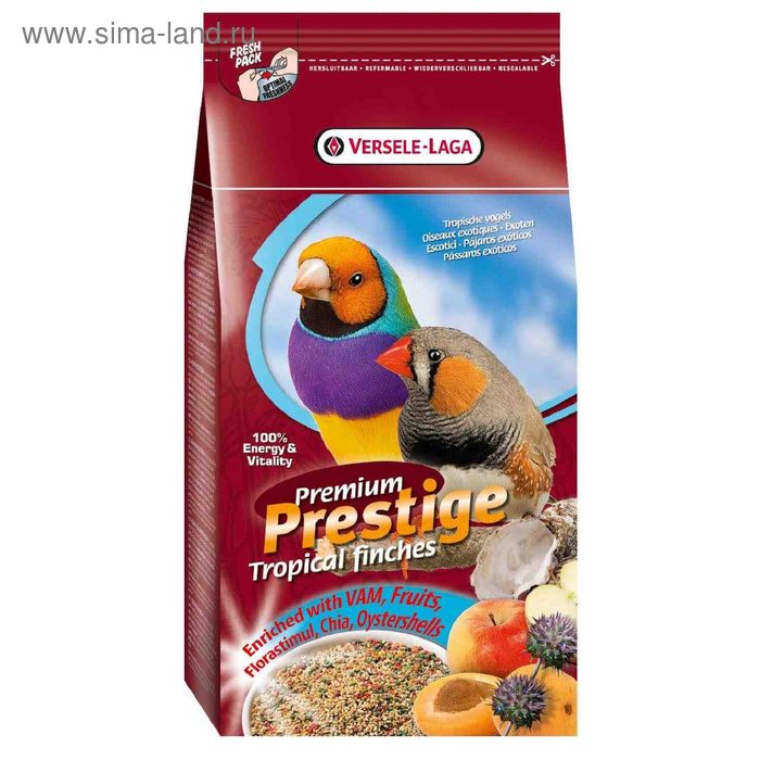 Корм VERSELE-LAGA Prestige PREMIUM Tropical Finches для экзотических птиц, 1 кг. - Фото 1