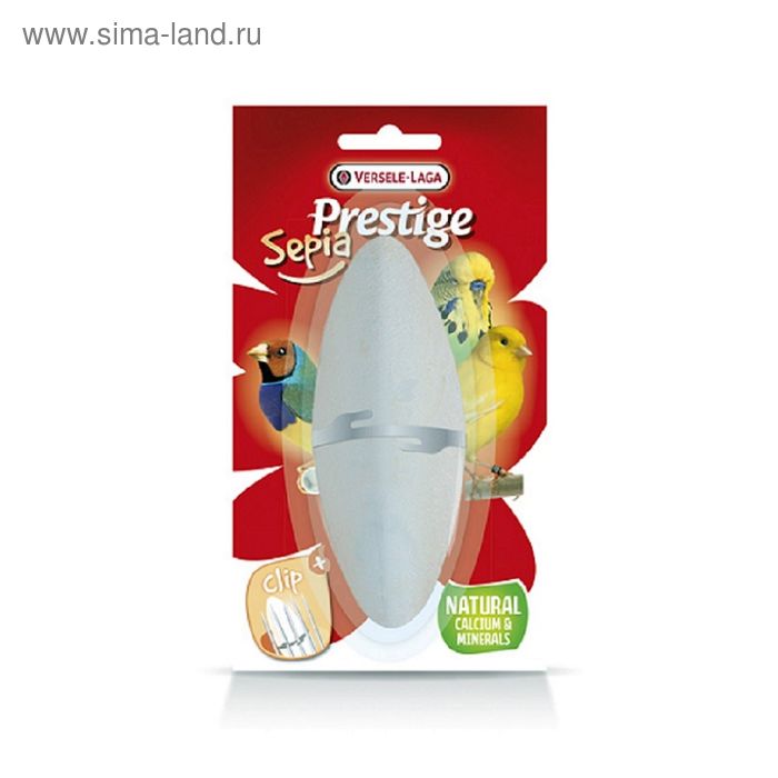 Кость каракатицы VERSELE-LAGA Prestige Sepia Mineral для попугаев, 12 см - Фото 1