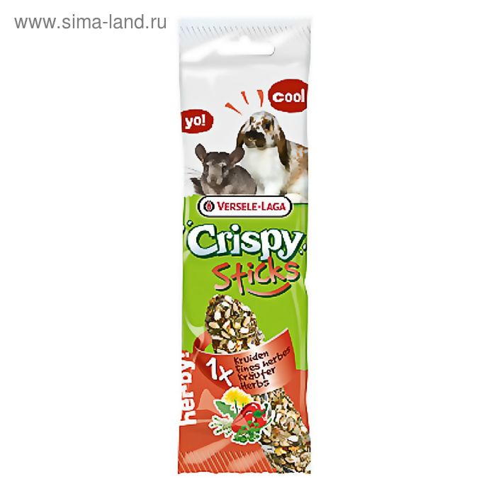 Палочка VERSELE-LAGA Crispy для кроликов и шиншилл,  с травами, 1х55 г - Фото 1