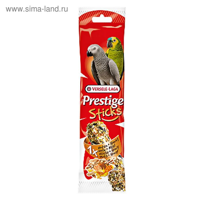 Палочка VERSELE-LAGA Prestige для крупных попугаев, с орехами и медом 1х70 г - Фото 1