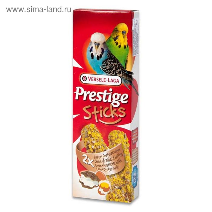 Палочки VERSELE-LAGA Prestige для волнистых попугаев, яйцо/ракушечник, 2х30 г. - Фото 1