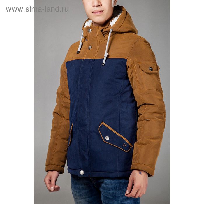 Куртка мужская зимняя, размер 48 цвет синий DG 21 FL-350 - Фото 1