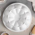 Форма для муссовых десертов и выпечки Доляна «Цветок», силикон, 21×7 см, цвет белый - Фото 2