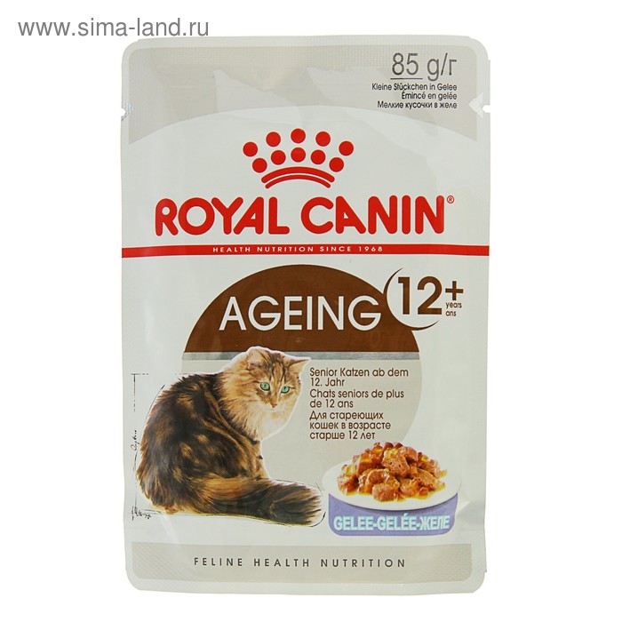 Влажный корм RC Ageing + 12 для кошек, в желе, пауч, 85 г - Фото 1