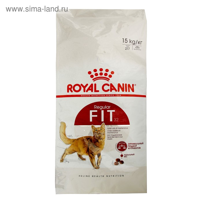 Сухой корм RC Fit для кошек с умеренной активностью, 15 кг - Фото 1
