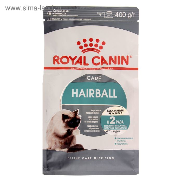 Сухой корм RC Hairball Care для кошек, для выведения комочком шерсти, 400 г - Фото 1