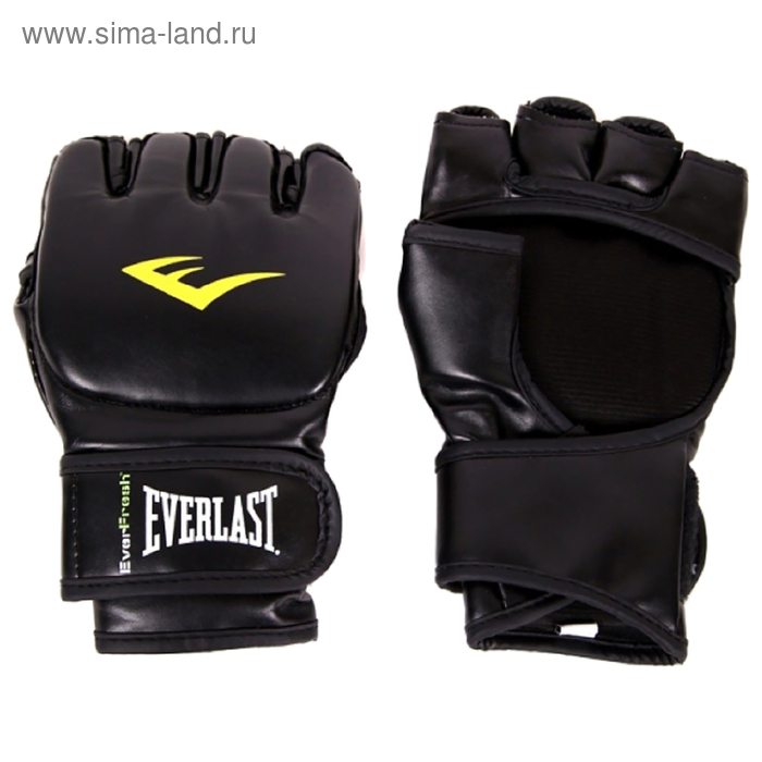 Перчатки Martial Arts Grappling, PU, размер L/XL, цвет черный - Фото 1