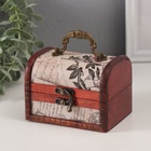 Шкатулка для украшений «Сундучок. Письма из далека», дерево, 12×9×8.5 см - Фото 1