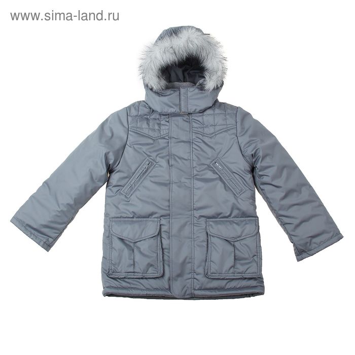 Куртка зимняя для мальчика, рост 140 см, цвет серый (арт. Ш-118) - Фото 1
