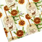 Бумага упаковочная "Новогодние шильдики", стиль рустик, 70 х100 см - Фото 3