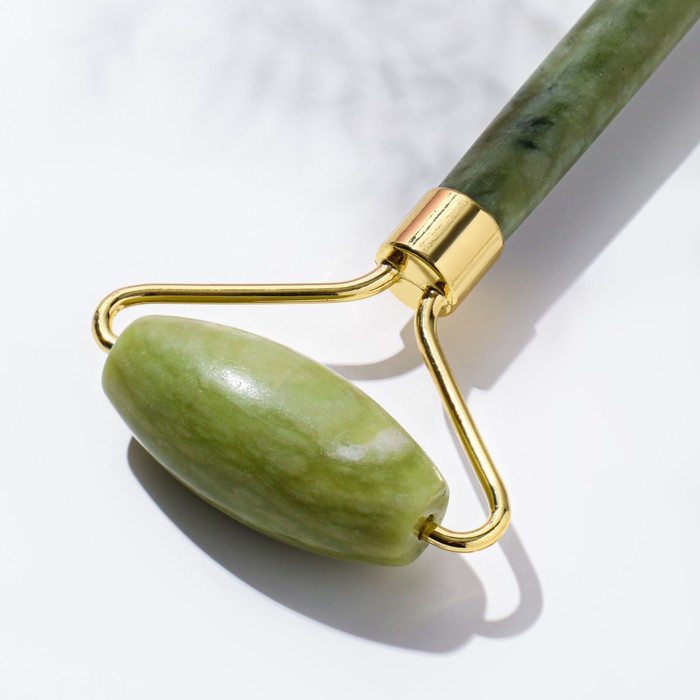 Массажер гладкий+ еж, улучшеный, нефрит, без упаковки 14597