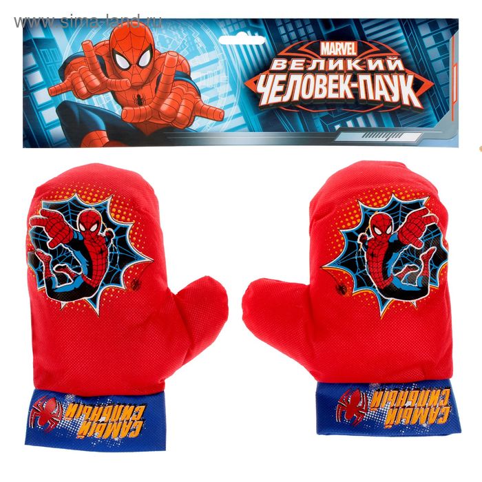 Набор для бокса "Самый сильный", 2 перчатки, Человек-Паук - Фото 1