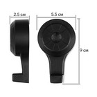 Вешалка-крючок на подголовник в авто, чёрный, пластик, набор 2 шт. - Фото 3