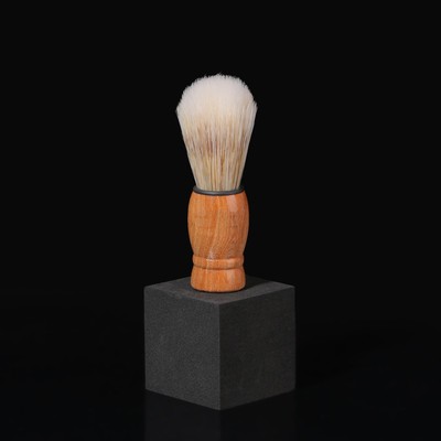 Помазок для бритья, деревянный, бежевый