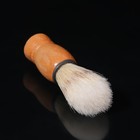 Помазок для бритья, деревянный, цвет бежевый - Фото 5