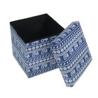Короб для хранения (пуф) складной «Индийский слон», 30×30×30 см, цвет синий - Фото 2
