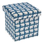 Короб для хранения (пуф) складной "Северные мишки" - Фото 1