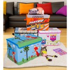 Короб стеллажный для хранения с крышкой «Лиса на поляне», 40×26×26 см, цвет голубой - Фото 3