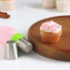 Насадка кондитерская «Травка фасонная», d=3,5 см, выход 1,9 см, нержавеющая сталь - Фото 1