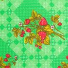 Полотенце вафельное набивное "Клубника", 40х70 см, цвет зеленый, принт МИКС - Фото 2