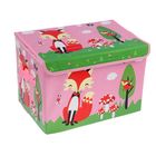 Короб стеллажный для хранения с крышкой «Лиса на поляне», 40×26×26 см, цвет розовый - Фото 1
