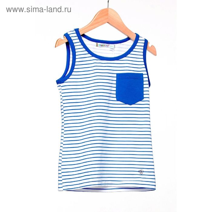 Блузка для девочки, рост 146 см, цвет синяя полоска SS15-13-17-10 - Фото 1