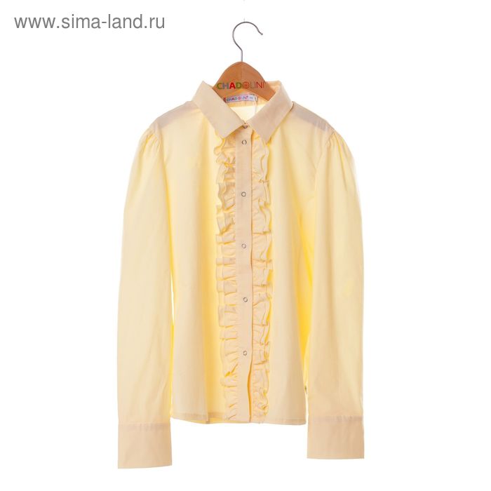 Блузка для девочки, рост 140 см, цвет жёлтый SS16-11-17-114 - Фото 1