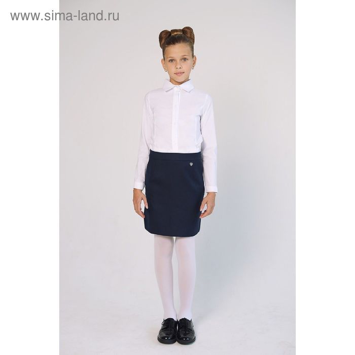 Блузка для девочки, рост 122 см, цвет белый SC16-11-17-155 - Фото 1