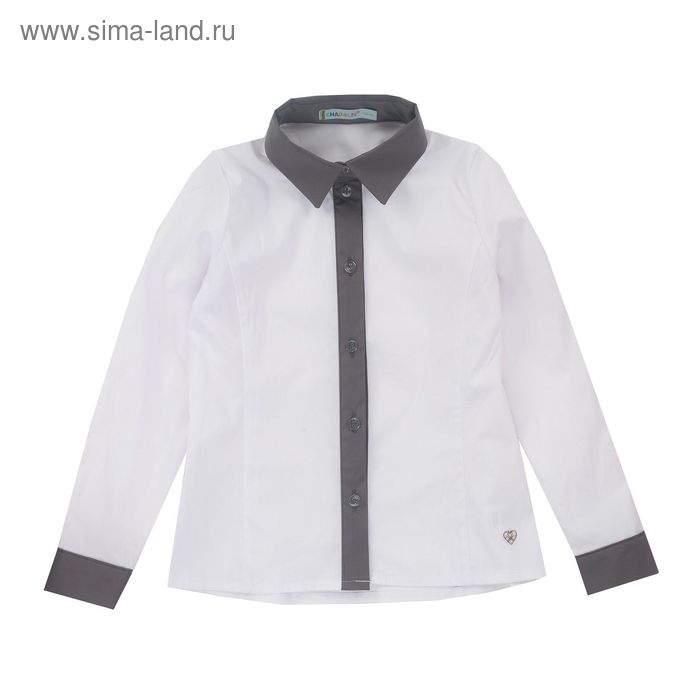 Блузка для девочки, рост 122 см, цвет белый SC16-11-17-156 - Фото 1