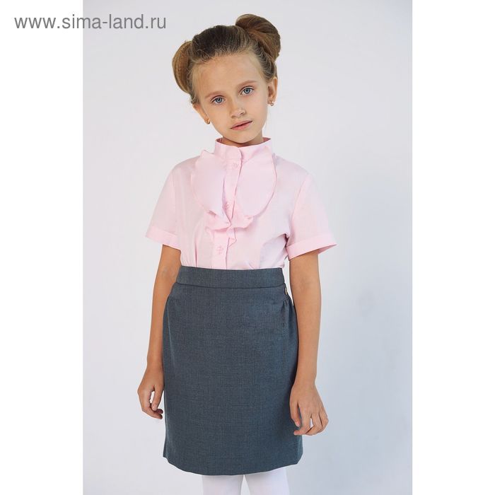 Блузка для девочки, рост 122 см, цвет розовый SC16-11-17-02 - Фото 1