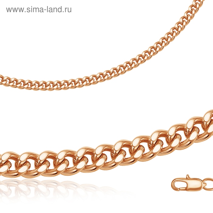 Цепь позолота «Панцирного плетения», 45 см - Фото 1