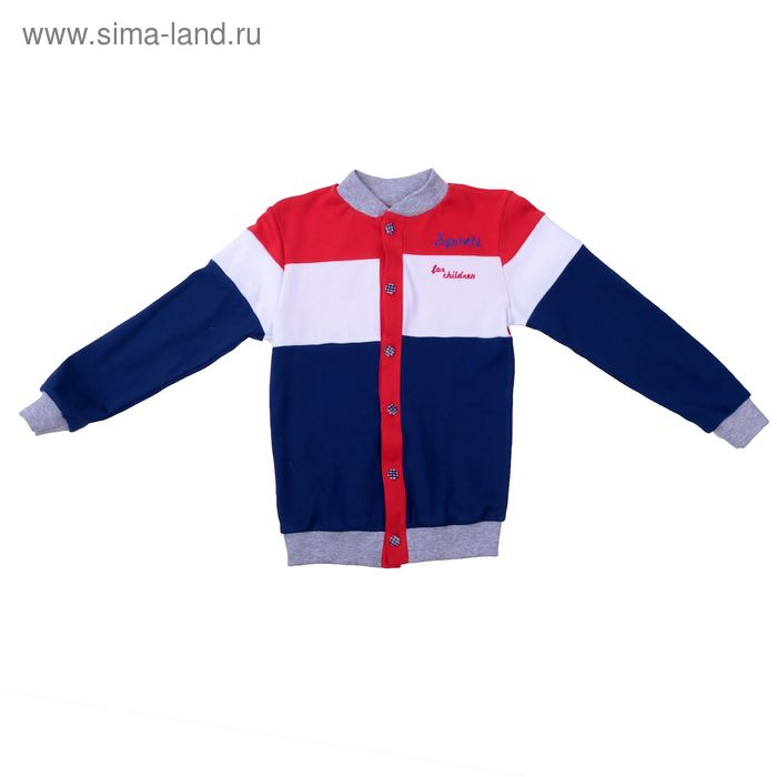 Куртка для мальчика, рост 110-116 см (60), цвет красный/белый/тёмно-синий (арт. Д 1949/9-В_Д) - Фото 1