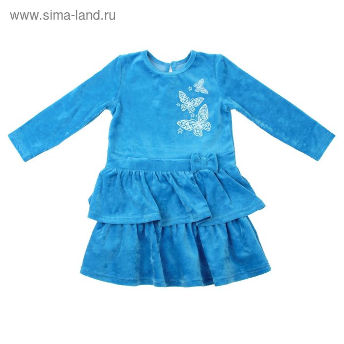 Платье для девочки, рост 98-104 см (56), цвет голубой (арт. Д 0179 -П_Д) - Фото 1