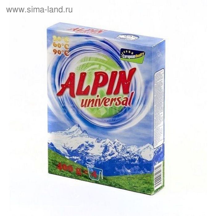 Порошок стиральный Alpin Universal, в коробке, 400 г - Фото 1