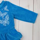 Платье для девочки, рост 74-80 см (48), цвет голубой (арт. Д 0179 -П_М) - Фото 3