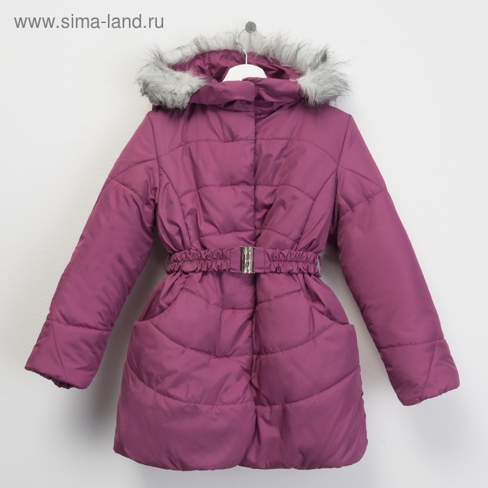 Пальто для девочки, рост 122 см, цвет розовый (арт. Д20-16_Д) - Фото 1