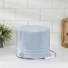 Ведро эмалированное 9 л, цельнотянутое, с крышкой, светло-голубое - Фото 4