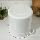 Кастрюля - бак эмалированная, 12 л, d=26 см, цилиндрическая, белая - Фото 4