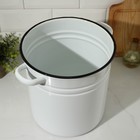 Кастрюля - бак эмалированная, 12 л, d=26 см, цилиндрическая, белая - Фото 5