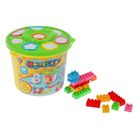 УЦЕНКА КОНСТРУКТОР для малышей в ведре, 84 детали, цвета МИКС - Фото 1