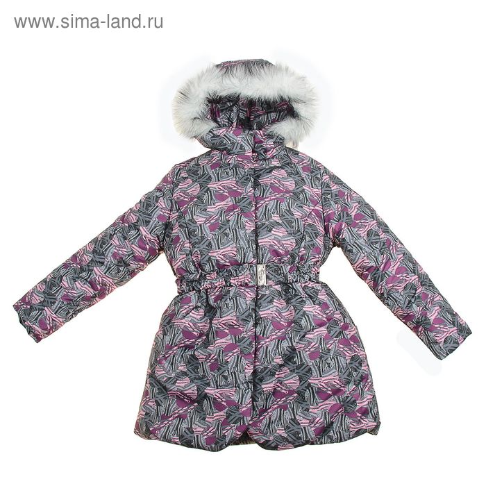 Пальто для девочки, рост 134 см, принт, цвет розовый (арт. Д20-68_Д) - Фото 1