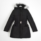 Пальто для девочки, рост 134 см, цвет чёрный (арт. Д21-10_Д) - Фото 1