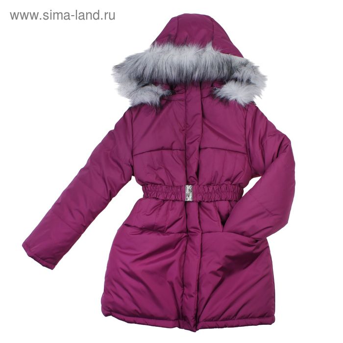 Пальто для девочки, рост 122 см, цвет фуксия (арт. Д21-26_Д) - Фото 1