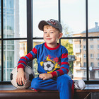 Комплект (толстовка, брюки) для мальчика, рост 122-128 см, цвет синий (арт. 104-М_Д) - Фото 2
