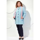 Пальто женское, размер 62, цвет голубой П-418 - Фото 2